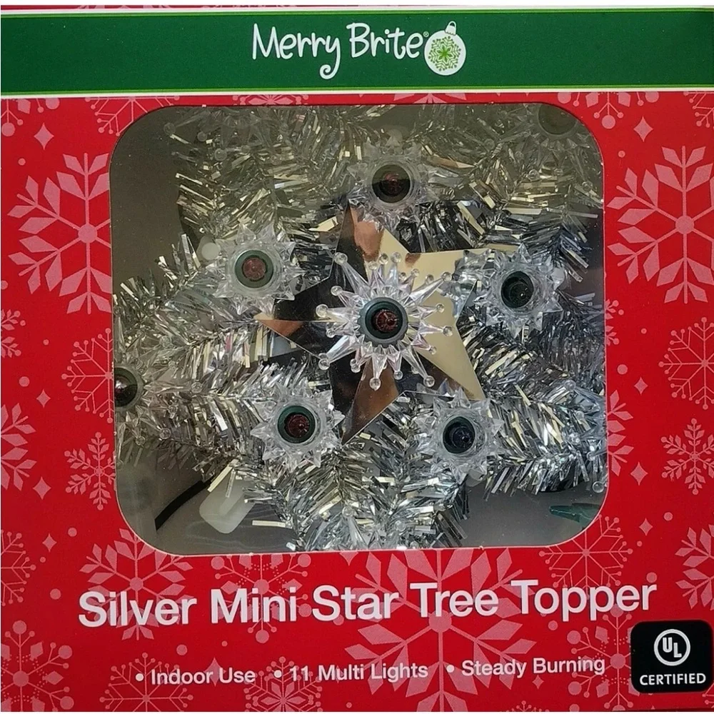 Silver Star Tree Topper - Picture 1 of 2